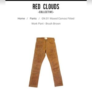 Waxed Canvas fitted work pant